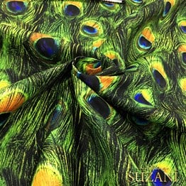 Tavus Kuşu Tüyü Desenli Kumaş