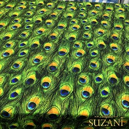 Tavus Kuşu Tüyü Desenli Kumaş