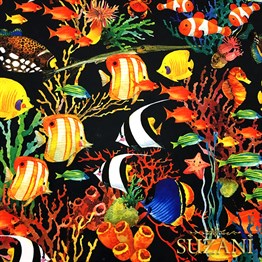 Tropik Balıklar Desenli Kumaş