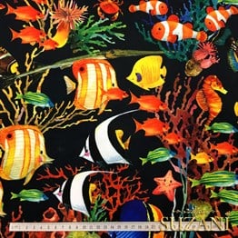 Tropik Balıklar Desenli Kumaş