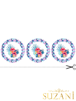 Tropikal Çiçek Desenli Dikişsiz 3lü Supla Kumaşı