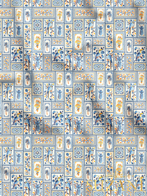 Tropikal Kolaj Desenli Dijital Baskılı Kumaş