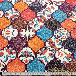 Türk Motifi Moroccan Desenli Kumaş