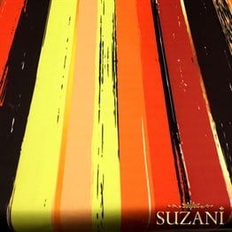 Turuncu Eskitme Çizgili Kumaş