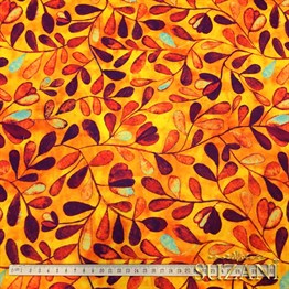 Turuncu Mor Aşk Merdiveni Desenli Kumaş