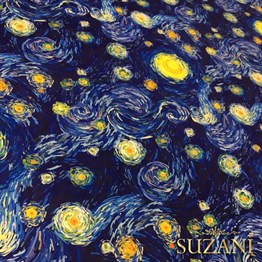 Van Gogh Yıldızlı Gece Desenli Kumaş