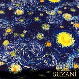 Van Gogh Yıldızlı Gece Desenli Kumaş