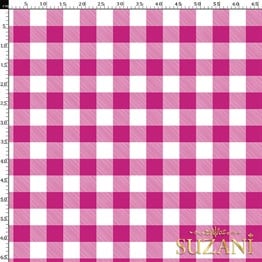 Vişne Büyük Pötikare Desenli Dijital Baskılı Kumaş