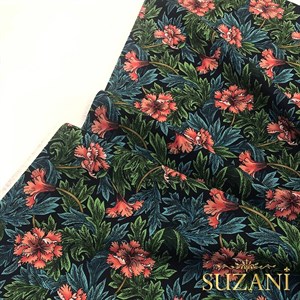 William Morris Çiçek Desenli Dijital Baskılı Kumaş