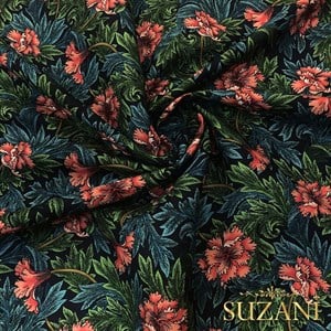 William Morris Çiçek Desenli Dijital Baskılı Kumaş