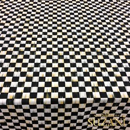 Yağlıboya Efektli Damalı Kumaş