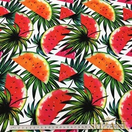 Yapraklı Karpuzlar Desenli Kumaş