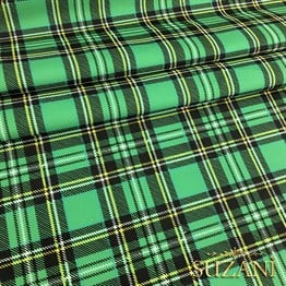 Yeşil Klasik Ekose Kumaş
