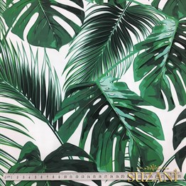 Beyaz Zemin Deve tabanı Desenli Kumaş