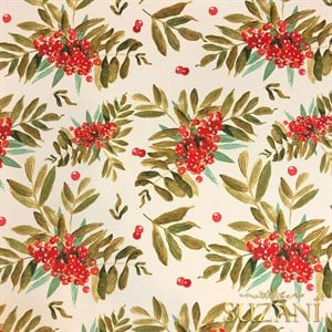 Yılbaşı Çiçeği Desenli Dijital Baskılı Kumaş