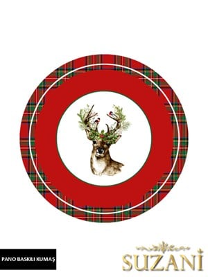 Yılbaşı Desenli Dikişsiz 3lü Supla Kumaşı