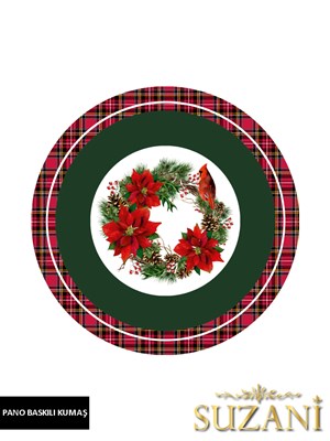 Yılbaşı Desenli Dikişsiz 3lü Supla Kumaşı