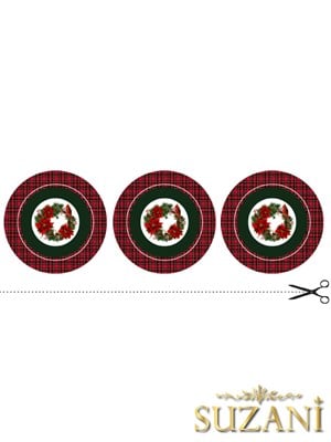 Yılbaşı Desenli Dikişsiz 3lü Supla Kumaşı