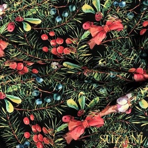 Yılbaşı Süsleri Desenli Dijital Baskılı Kumaş