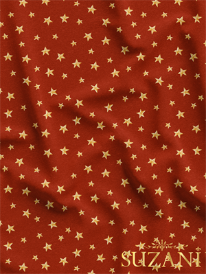 Yıldız Desenli Dijital Baskılı Kumaş