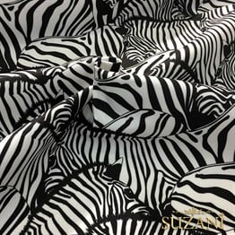 Zebra Sürüsü Desenli Kumaş