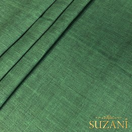 Zümrüt Keten Görünümlü Dijital Baskılı Kumaş