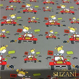 Zürafa Temalı Çocuk Kumaşı
