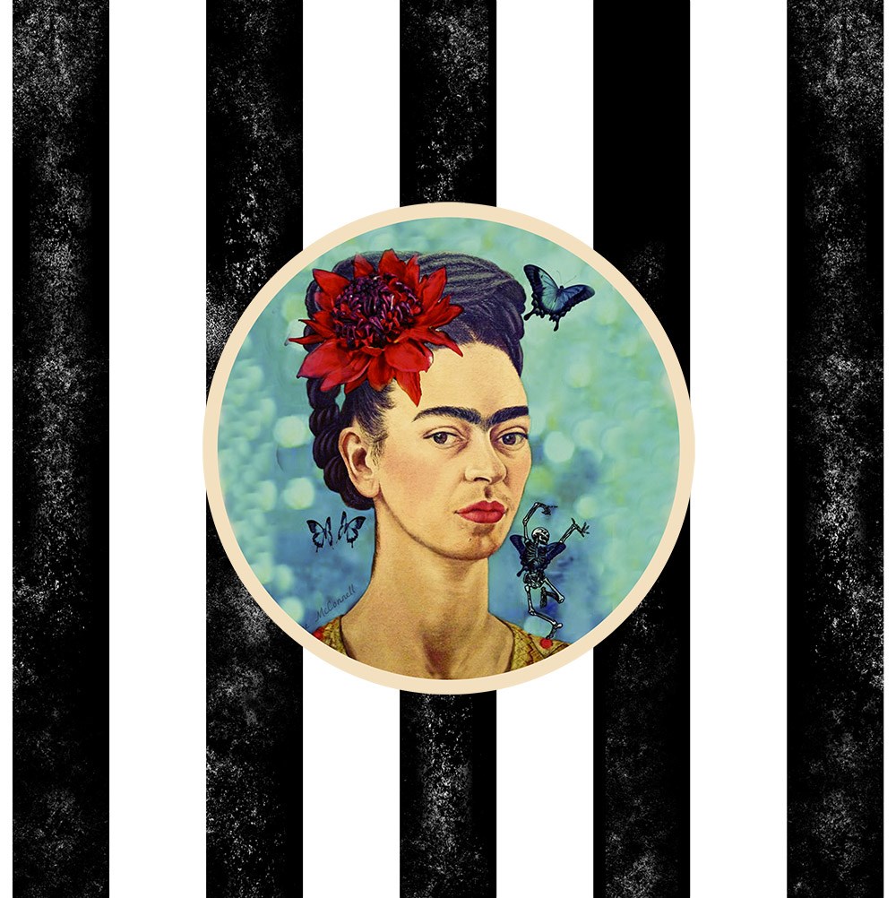 Frida Kahlo 70x70cm Pano Baskılı Kumaş - Suzani
