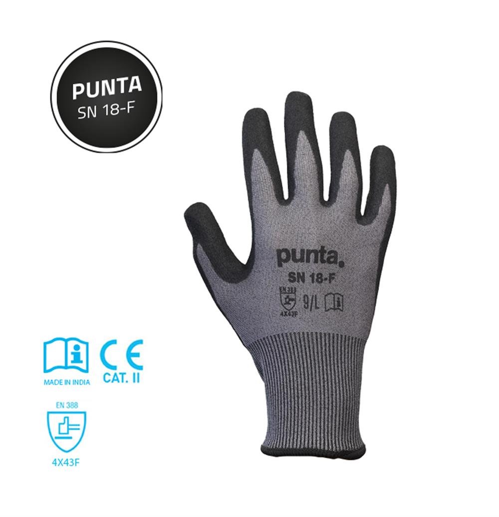 F Kesilmez Eldiven · Kumlu Nitril| Punta SN 18-F