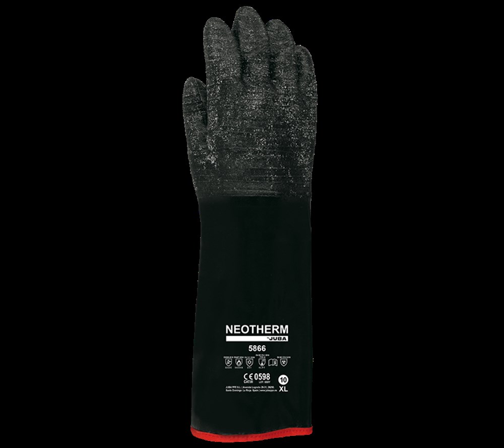 Juba 5866 | Destekli pamuk üstü Neopren Thermoplastic Uzun Eldiven