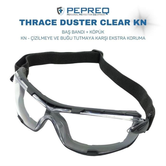 Toz Gözlüğü · (KN + Bant)  PEPREQ  Thrace Duster Clear KN 