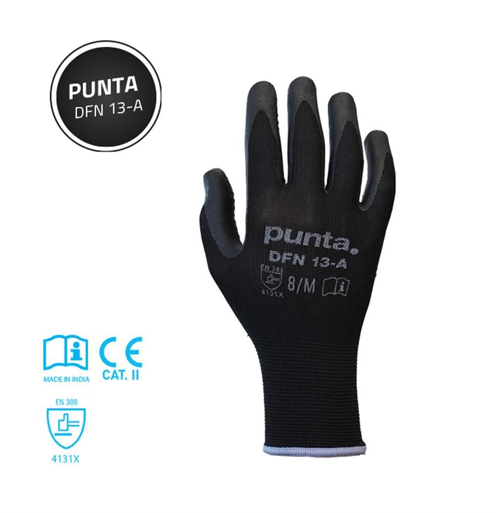 Dotlu Köpük Nitril Eldiven| Punta DFN 13-A
