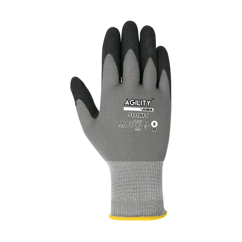 Nylon Spandex üzeri Mikro Gözenekli Nitril Kaplı Eldiven  | Juba 5111 NFT