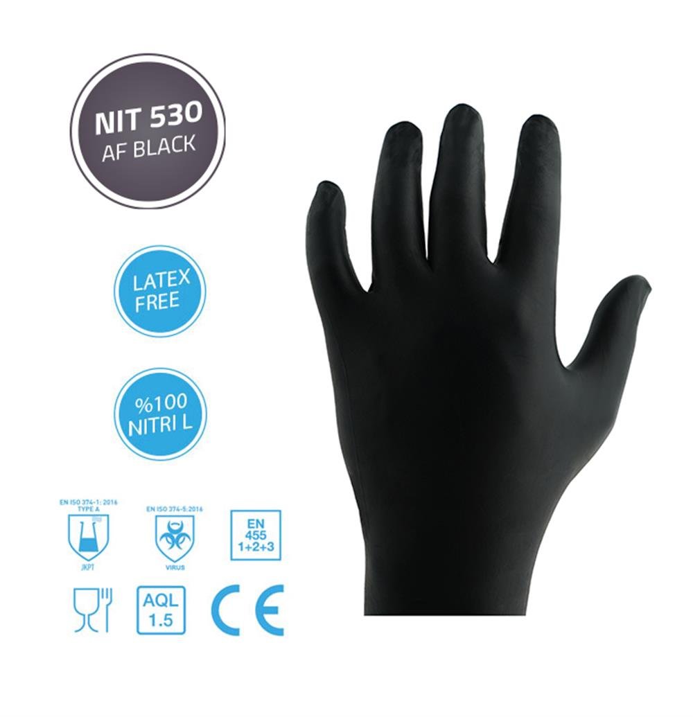 Siyah Nitril Eldiven (Pudrasız) | Punta NIT 530AF