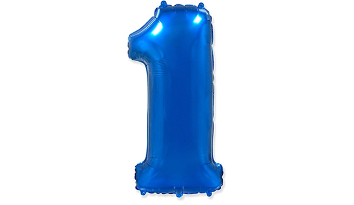 1 Rakamlı Folyo Lacivert Renk Balon 76 cm