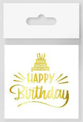 DÖVME HAPPY BIRTHDAY PASTALI VARAKLI ALTIN PK:10