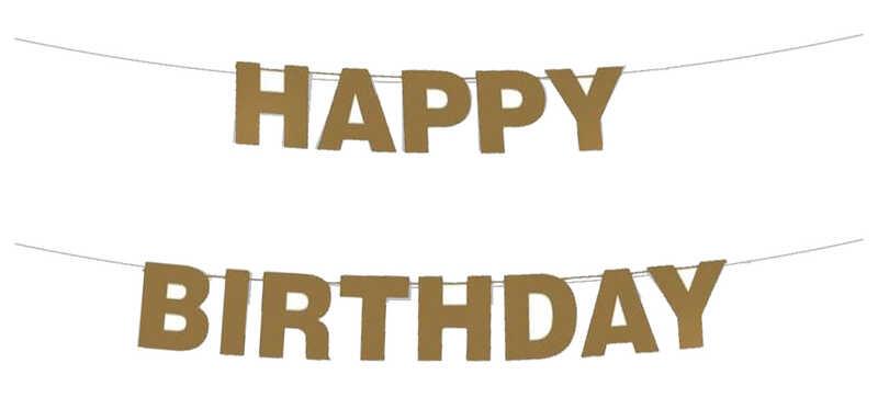 FLAMA HAPPY BIRTHDAY METALİZE ALTIN PK:1 KL:120