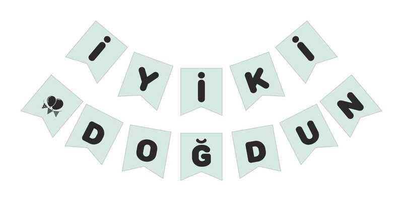 FLAMA İYİKİ DOĞDUN MAKARON SU YEŞİLİ PK:1 KL:300