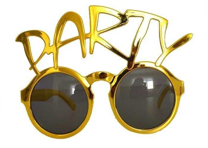 Gözlük Party Model Gold- 1Adet