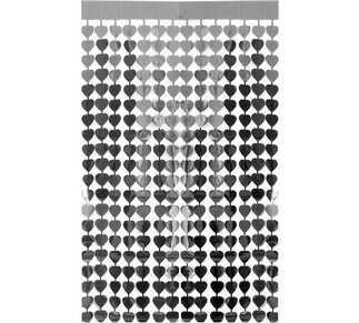 METALİZE FON SÜSÜ KALPLİ GÜMÜŞ PK:1-KL:200