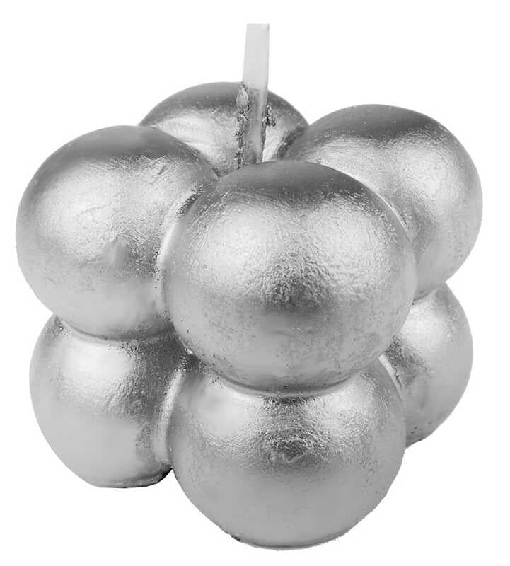 MUM BUBBLE METALİK PARLAK GÜMÜŞ 3,5X3,5 CM PK:16