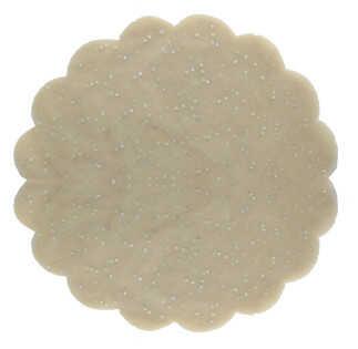 ORGANZE TAŞLI TÜL KOYU KREM 22CM PK:100-KL:100