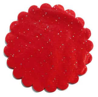 ORGANZE TÜL TAŞLI KIRMIZI 26cm PK:100 KL:100