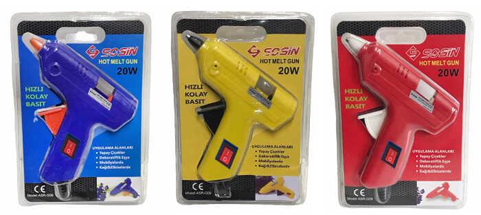 SİLİKON TABANCASI KÜÇÜK DÜĞMELİ RENGARENK PK:1-100