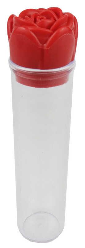 ŞİŞE AKRİLİK PLASTİK GÜL KAPAK KIRMIZI PK:10 K1000