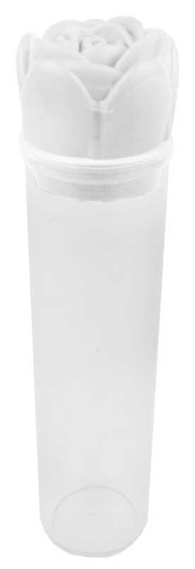 ŞİŞE AKRİLİK PLASTİK GÜL KAPAKLI BEYAZ PK:10 K1000