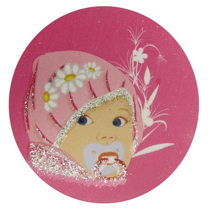 STİCKER BEBEK PAPATYALI PEMBE PK:50-KL:100