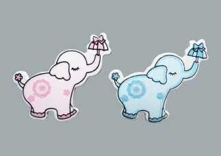 STİCKER FİL PEMBE PK:50-KL:100