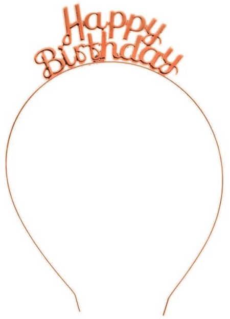 TAÇ HAPPY BIRTHDAY METAL ROSE GOLD PK:1 KL:250