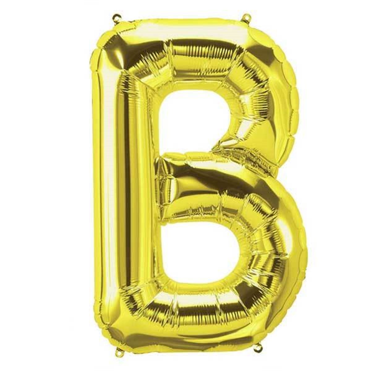 B Harf Folyo Gold Balon Küçük 35 Cm